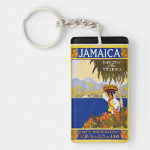 Jamaica vintage souvenirs keychain