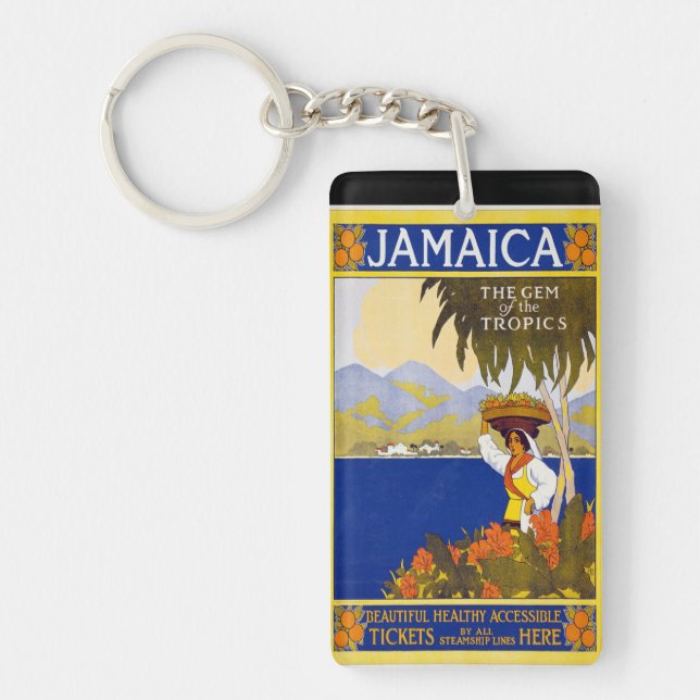 Jamaica vintage souvenirs keychain (Front)