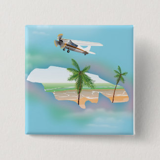 Jamaica Vintage travel poster 2 Inch Square Button