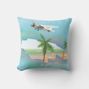 Jamaica Vintage travel poster Throw Pillow
