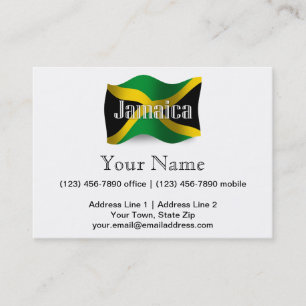 Jamaica Waving Flag Business Card