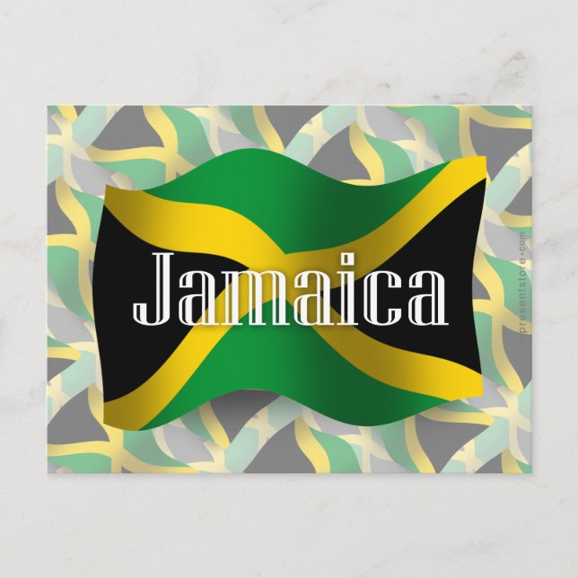 Jamaica Waving Flag Postcard (Front)