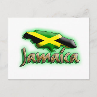 Jamaica with gold title postcard
