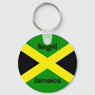 JamaicaFlag, Negril, Jamaica Keychain