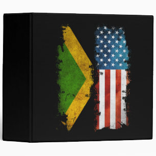 Jamaican American Flag Jamaica Usa Binder