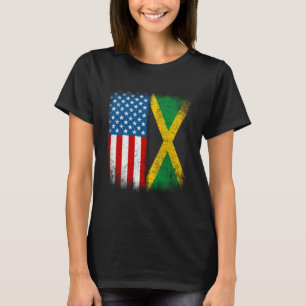 Jamaican American flag Usa Jamaica Colour Together T-Shirt