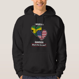 Jamaican American Heart Flags What's Not to Love Hoodie