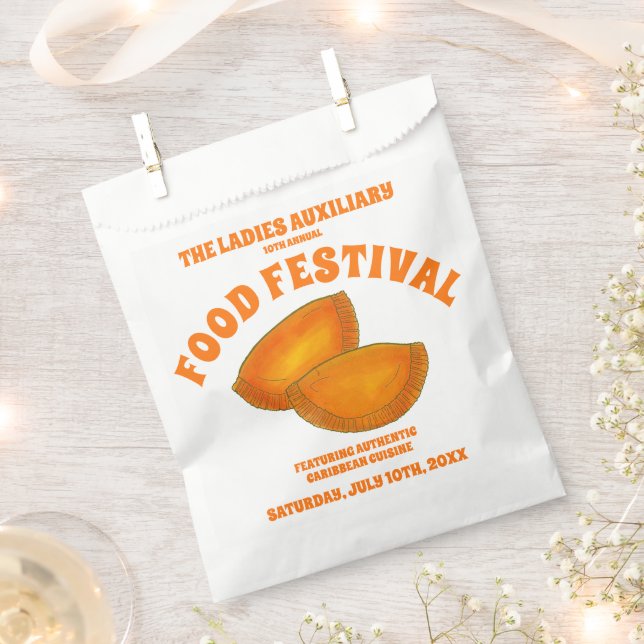 Jamaican Beef Patty Food Fest Caribbean Cuisine Favour Bag (Clipped)