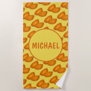 Jamaican Beef Patty Patties Pastry Personalized Beach Towel