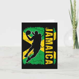 Jamaican Bysketbyll Player Jamaica Flag Bysketbyll Card