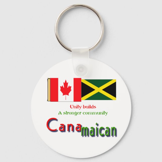 jamaican-canadian roots keychain (Front)