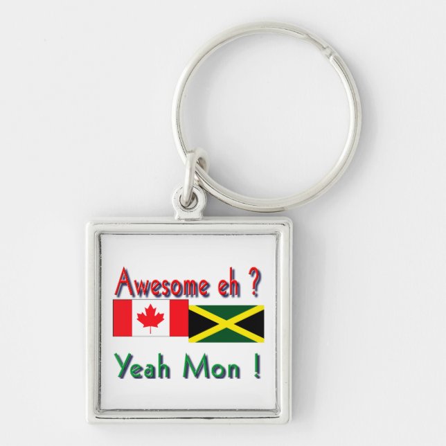jamaican-canadian roots keychain (Front)