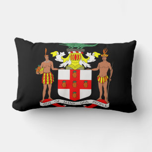 Jamaican Coat of arms Lumbar Pillow