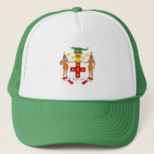 Jamaican coat of arms trucker hat