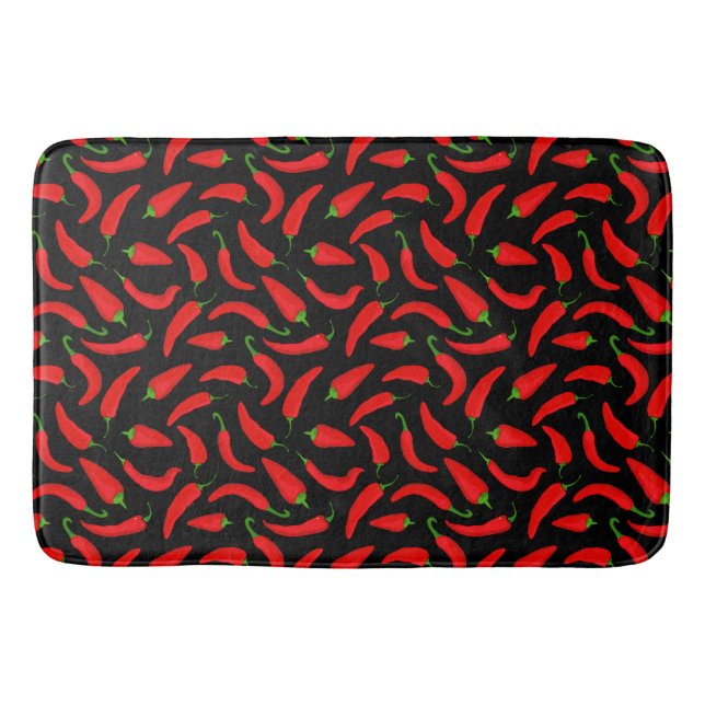 Jamaican Cooking Chili Pepper Bath Mat (Front)