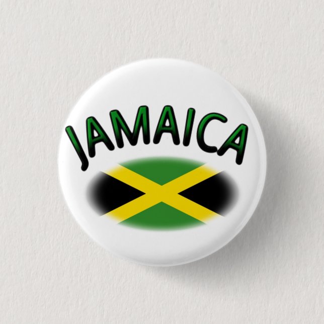 Jamaican Flag 1 Inch Round Button (Front)