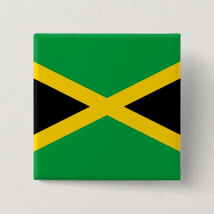 Jamaican Flag 2 Inch Square Button