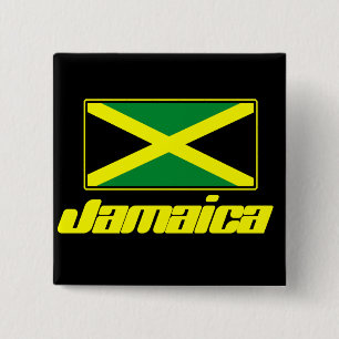 Jamaican Flag 2 Inch Square Button