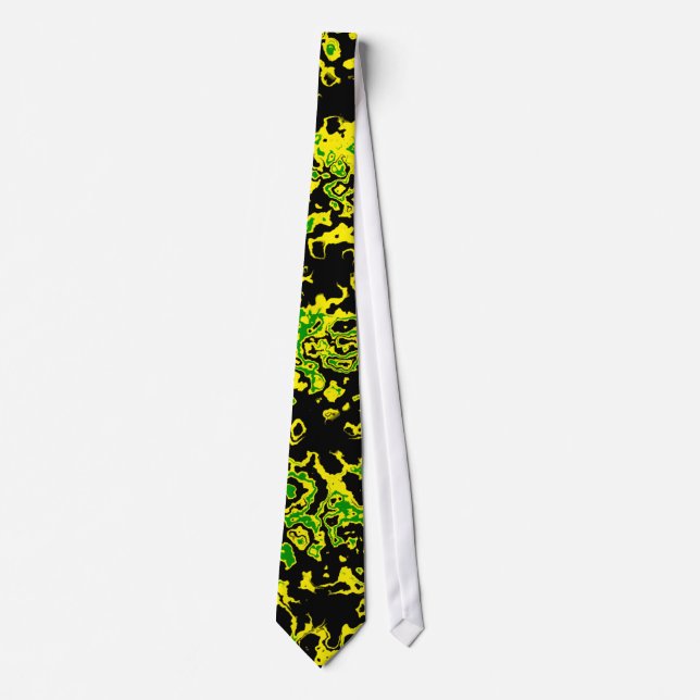 Jamaican Flag Abstract  Mens Tie (Front)