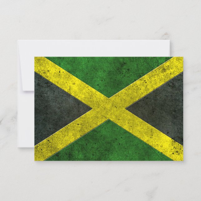 Jamaican Flag Aged Steel Effect (Front)