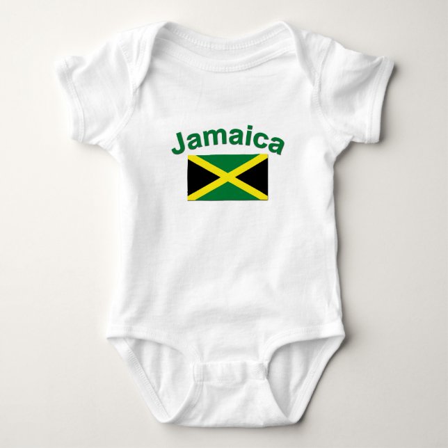Jamaican Flag Baby Bodysuit (Front)
