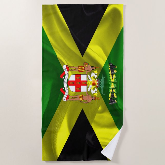 Jamaican flag beach towel (Front)