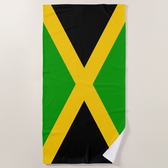 Jamaican Flag Beach Towel (Front)