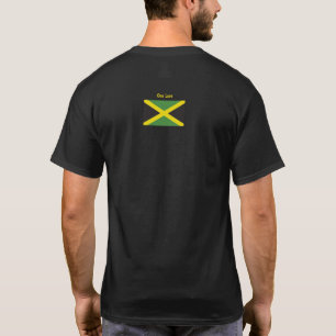 Jamaican Flag Black T-Shirt (Back)