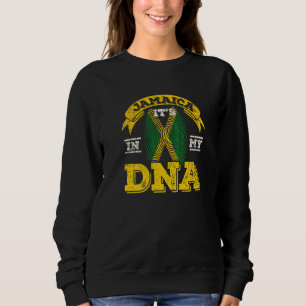 Jamaican Flag Black Woman Melanin Queen Afro Herit Sweatshirt