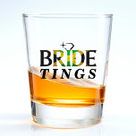Jamaican Flag Bride Wedding Bachelorette Jamaica Shot Glass<br><div class="desc">Jamaican flag bride tings shot glasses for a wife to be.  Perfect for a Jamaica wedding event or a Jamaican themed bachelorette party.  Great wedding party gift.</div>