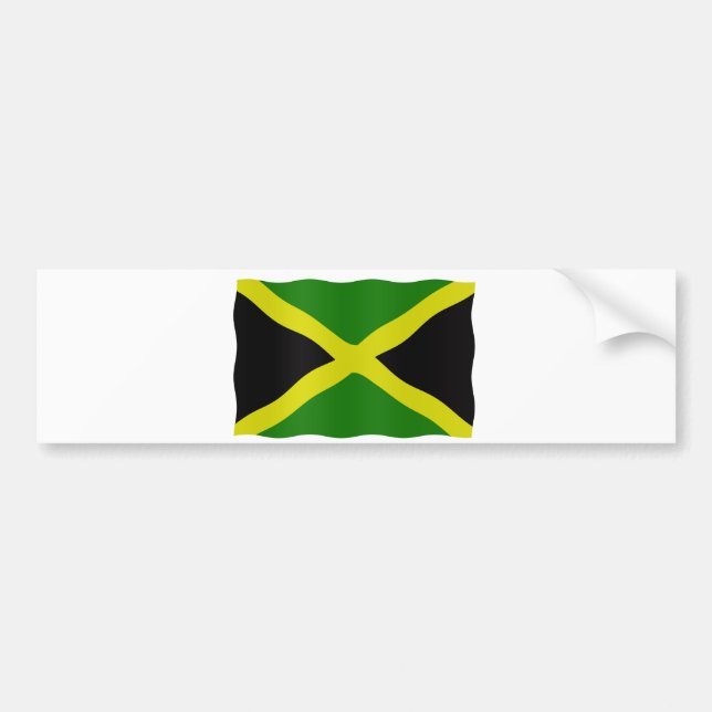Jamaican flag bumper sticker (Front)