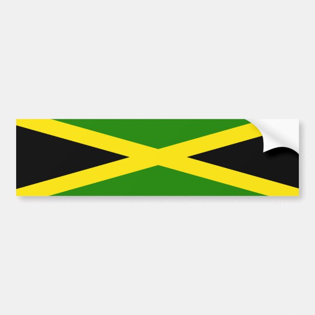Jamaican Flag Bumper Sticker (Front)