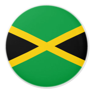 Jamaican Flag Ceramic Knob