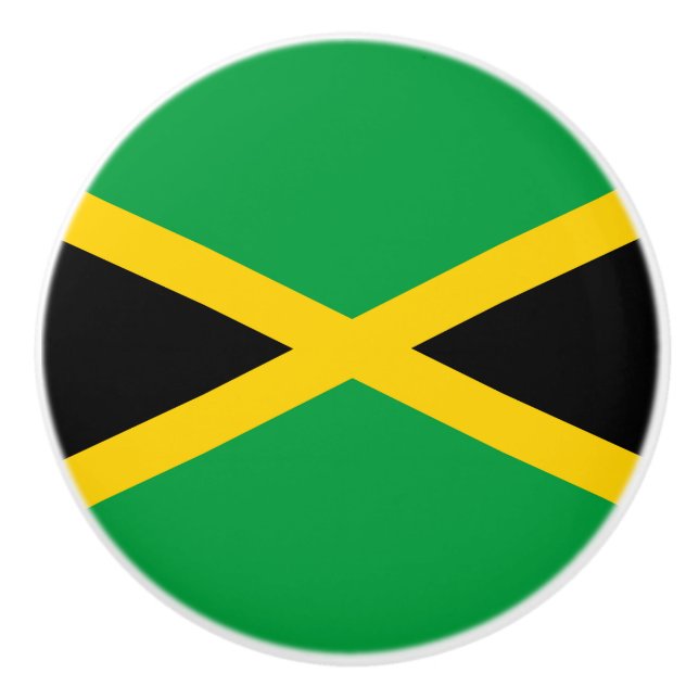 Jamaican Flag Ceramic Knob (Front)