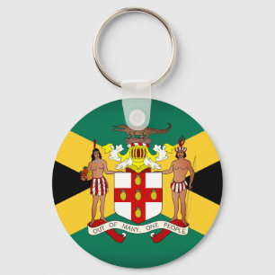 Jamaican Flag/ Coat of Arms Keychain