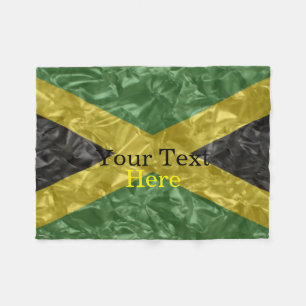 Jamaican Flag - Crinkled Fleece Blanket