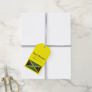 Jamaican Flag - Crinkled Gift Tags
