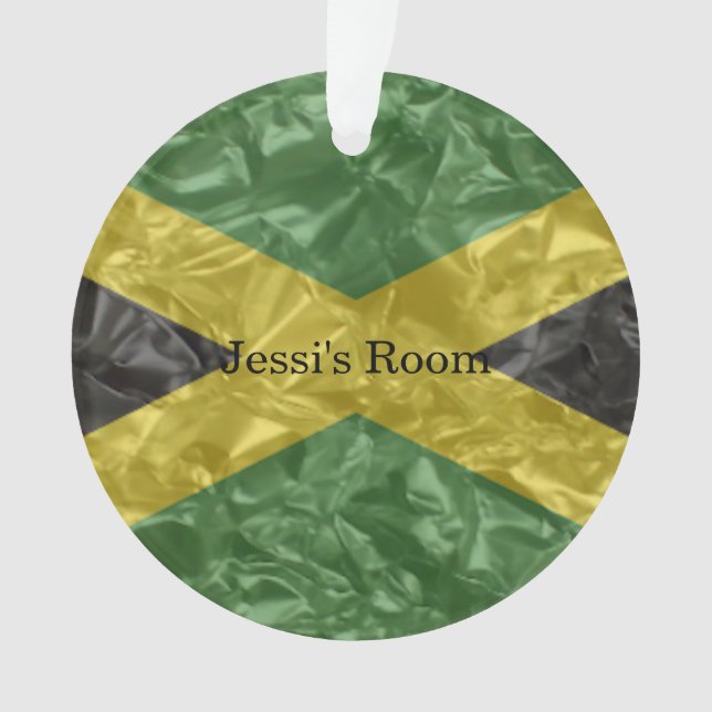 Jamaican Flag - Crinkled Ornament (Front)