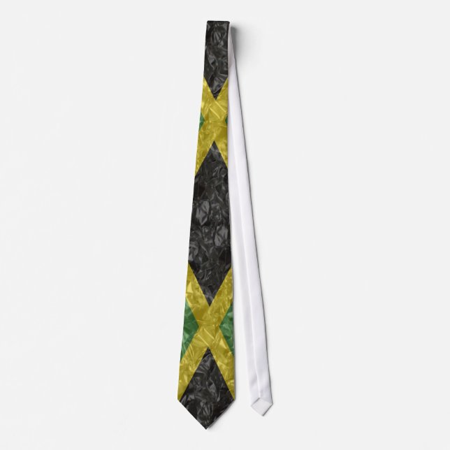 Jamaican Flag - Crinkled Tie (Front)