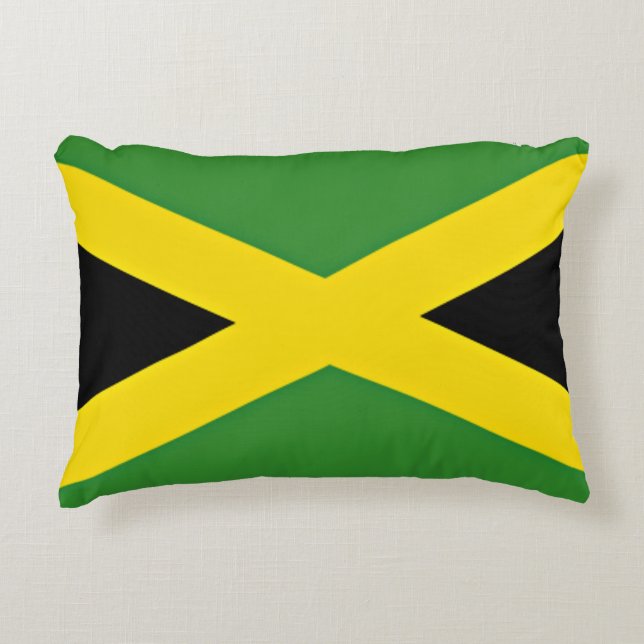 Jamaican Flag Decorative Pillow (Front)
