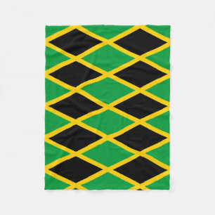 Jamaican Flag Fleece Throw Blanket