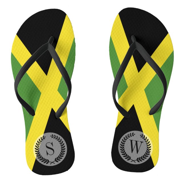 Jamaican Flag Flip Flops (Footbed)