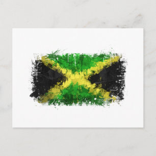 Jamaican Flag Graffiti Postcard