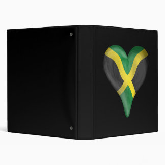 Jamaican Flag In A Heart Binder