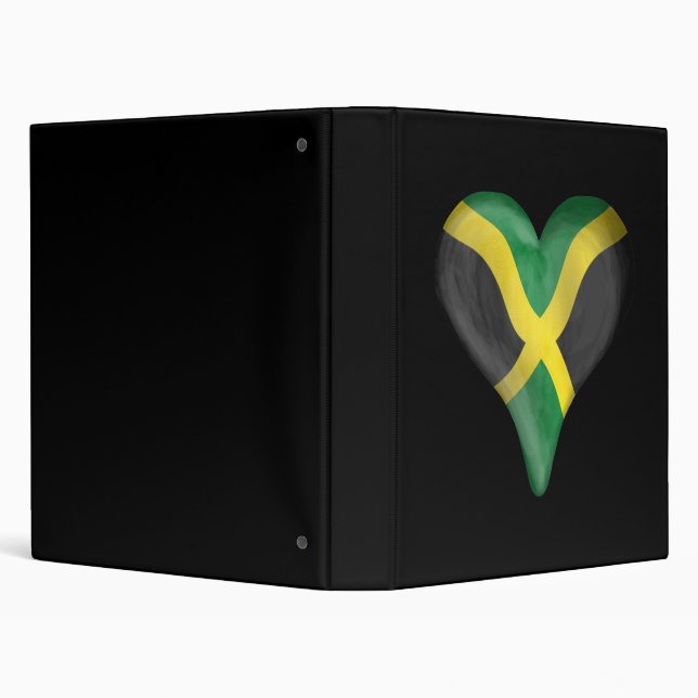 Jamaican Flag In A Heart Binder (Background)