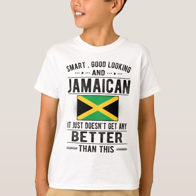 Jamaican Flag Jamaica Heritage Jamaican Roots T-Shirt (Front)