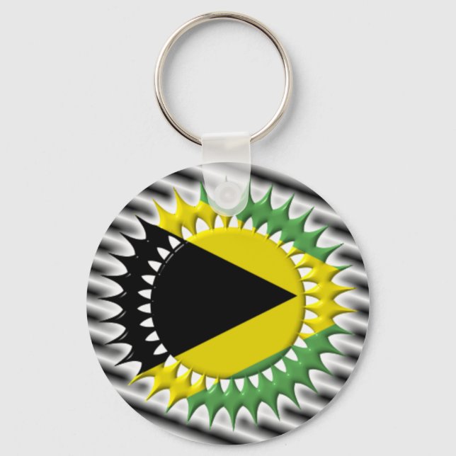 Jamaican Flag Keychain (Front)