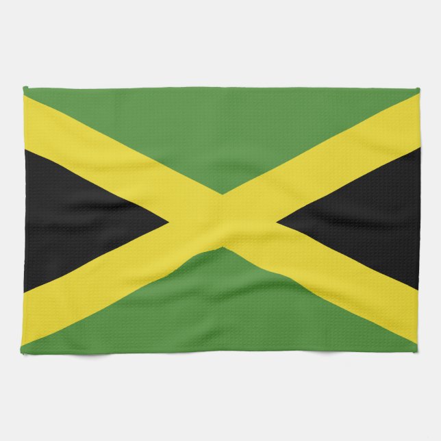 Jamaican Flag Kitchen Towel (Horizontal)
