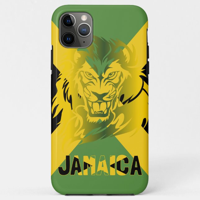 Jamaican Flag Lion Phone Case (Back)