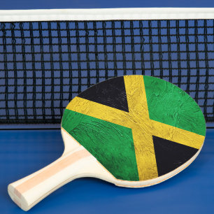 Jamaican Flag Ping Pong Paddle